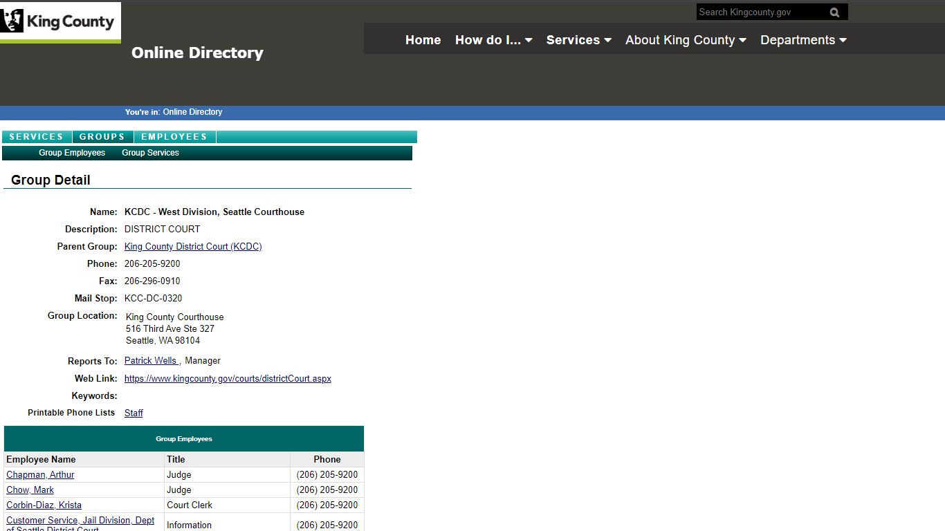 Online Directory